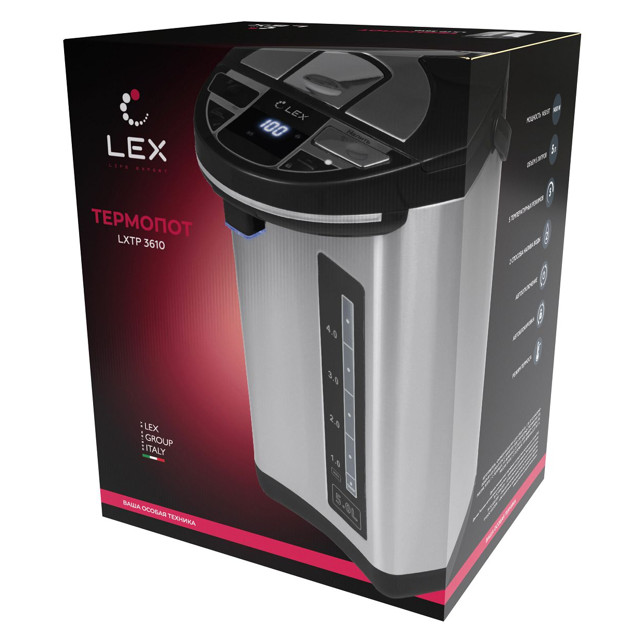 термопот LEX LXTP3610 1450Вт 5,0л серебристый