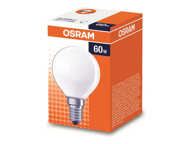 лампа накаливания OSRAM 60Вт E14 2700K 230В шар С35 матовая