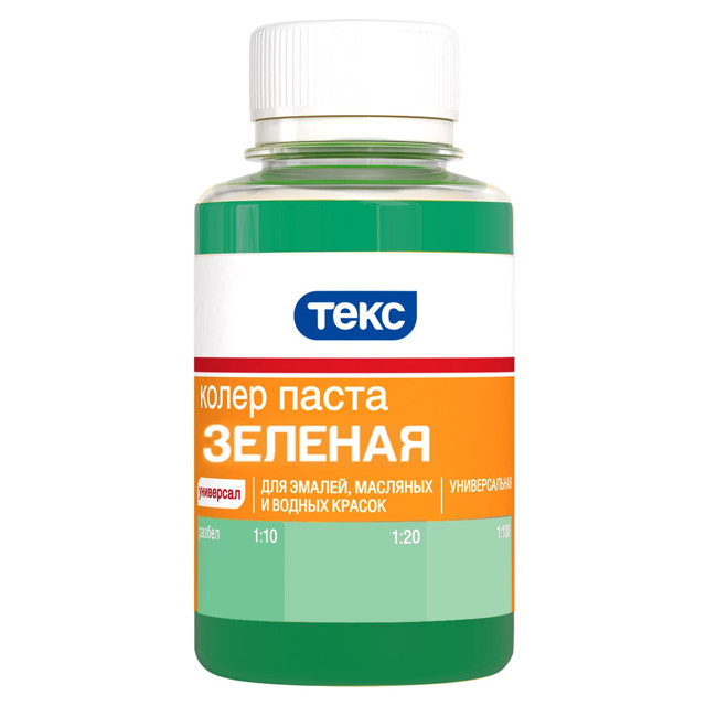 паста колеровочная ТЕКС зеленая (14) 0,1л, арт.700000959