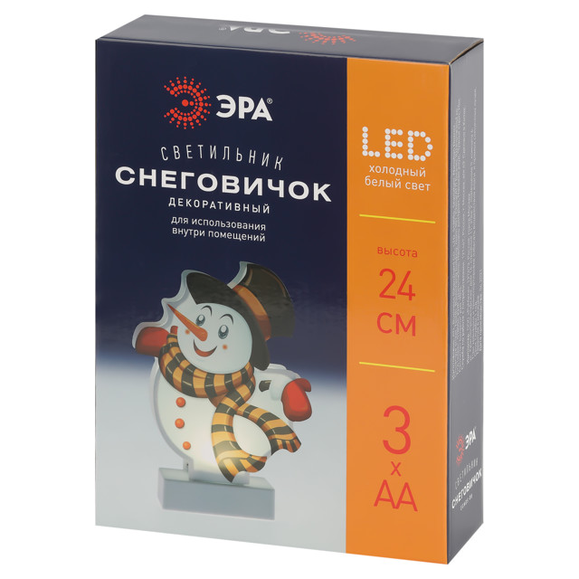 светильник новогодний Снеговичок 1LED холодный белый