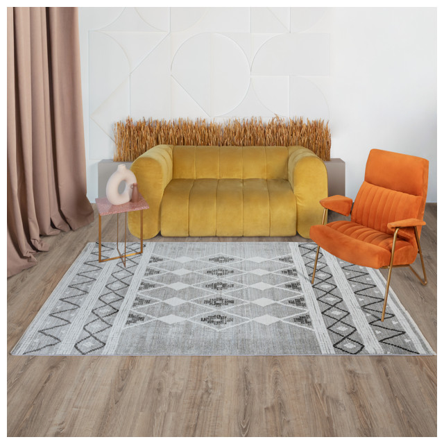 ковер OLBIA 1650х2400мм дизайн B0592B ANTHRACITE/GREY
