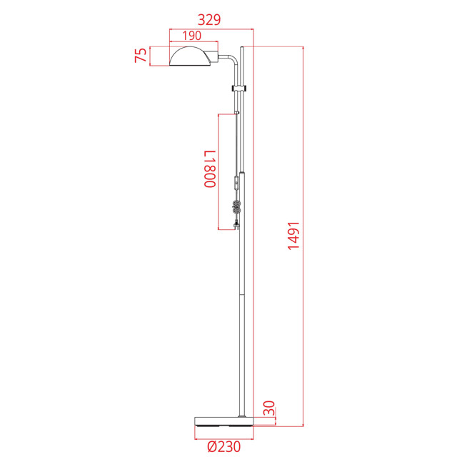 торшер ARTE LAMP Zetta E27 1х60Вт металл черный