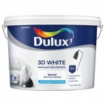 краска в/д DULUX 3D White база BW для стен и потолков 9л белая, арт.5701638 - фото в каталоге Максидом