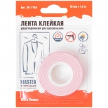 лента клейкая Master Color двусторонняя ультрасильная 19мм x 1,5м белая, арт.30-7195 - фото в каталоге Максидом