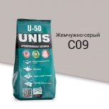 затирка для швов UNIS U-50 армир. 1-6мм 1,5кг жемчужно-серая - фото в каталоге Максидом