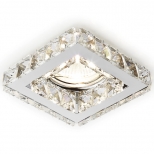 светильник встраиваемый AMBRELLA Crystal Spot MR16 GU5.3 + 3Вт LED хром/прозрачный хрусталь - фото в каталоге Максидом