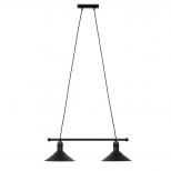 светильник подвесной Powerlight Retro 2 х Е27 х 40 Вт, черный светильник подвесной Powerlight Retro 2 х Е27 х 40 Вт, черный - фото в каталоге Максидом