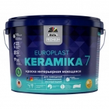 краска в/д DUFA Premium EuroPlast Keramika 7 база 1 для стен и потолков 9л белая, арт.МП00-006966 - фото в каталоге Максидом