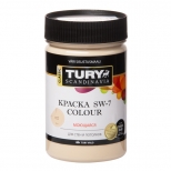 краска акриловая TURY SW-7 Colour для стен и потолков моющаяся 0,4кг сочный персик, арт.КрВДSW70,4СП - фото в каталоге Максидом