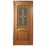 полотно дверное BELWOODDOORS Наполеон Дуб стекло мателюкс бронза рис. 52 200х80см шпон - фото в каталоге Максидом