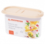 банка для продуктов Фиеста 1,2л с клапаном бежевый - фото в каталоге Максидом