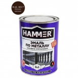 эмаль-грунт по металлу HAMMER 0,9кг RAL8017 шоколадно-коричневый, арт.ЭК000133623 - фото в каталоге Максидом