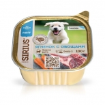 корм для щенков SIRIUS с ягнёнком, овощами и рисом полнорационный ламистер 100г - фото в каталоге Максидом