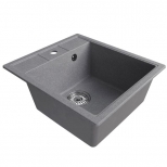 мойка Mixline ML-GM28 КОМФОРТ прямоугольная 450х500х190мм искуственный камень графит - фото в каталоге Максидом