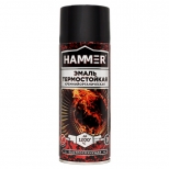 эмаль аэрозольная термостойкая HAMMER 520мл черная, арт.345432 - фото в каталоге Максидом