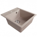 мойка Mixline ML-GM28 КОМФОРТ прямоугольная 450х500х190мм искуственный камень песочный - фото в каталоге Максидом