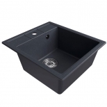 мойка Mixline ML-GM28 КОМФОРТ прямоугольная 450х500х190мм искуственный камень антрацит - фото в каталоге Максидом
