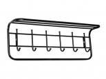 вешалка настенная с полкой 6крючков 725х220х265мм черная - фото в каталоге Максидом