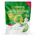 капсулы для стирки SYNERGETIC Color 100x16г - фото в каталоге Максидом