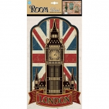 наклейка ROOMDECOR London 24х41см, арт. PLA 1809 - фото в каталоге Максидом