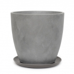 горшок с поддоном Замша 8л бетон серый бутон горшок с поддоном Замша 8л бетон серый бутон - фото в каталоге Максидом
