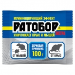 средство от крыс и мышей РАТОБОР   ЭКСТРА  зерно  пакет 100 гр. - фото в каталоге Максидом