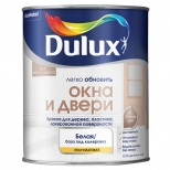 краска в/д DULUX Окна и Двери база BW 0,75л белая, арт.5327289 - фото в каталоге Максидом