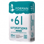 штукатурка цементная для внутр. и наруж.работ FORMAN 61 ручн. машинн. 25кг - фото в каталоге Максидом