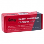 набор торцевых головок FUBAG 1/2 дюйма 9-27мм 10 предметов - фото в каталоге Максидом