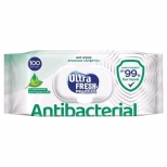 салфетки влажные ULTRAFRESH Premium Antibacterial 100шт - фото в каталоге Максидом