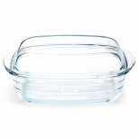 утятница PYREX Essentials 6,5л 38х22х11см с крышкой жаропрочное стекло - фото в каталоге Максидом