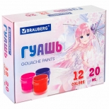 гуашь BRAUBERG Аниме 12цв по 20 мл - фото в каталоге Максидом