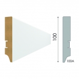 плинтус МДФ STELLA 100A 2000х100х16мм белый под покраску - фото в каталоге Максидом