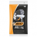 станок для бритья BIC Metal 10шт с защитным металлическим покрытием одноразовый - фото в каталоге Максидом