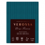 простыня на резинке VEROSSA Stripe 160х200х30см сатин-страйп изумрудная, арт.784504 - фото в каталоге Максидом