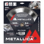 диск пильный METALLICA Ultra по стали 305x25,4мм 64 зуба - фото в каталоге Максидом