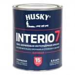 краска акриловая HUSKY INTERIO 7 для стен и потолков база А 0,9л, арт.32235 - фото в каталоге Максидом