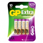 батарейка GP EXTRA ААА 4шт батарейка GP EXTRA ААА 4шт - фото в каталоге Максидом