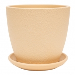 горшок бетонный с поддоном Мокко бутон 4л d21 h18 кофейный горшок бетонный с поддоном Мокко бутон 4л d21 h18 кофейный - фото в каталоге Максидом