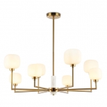 люстра потолочная AMBRELLA High Light G9х8 40Вт латунь/белый матовый - фото в каталоге Максидом