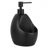 дозатор для жидкого мыла WASSERKRAFT 8099BLACK 400мл с емкостью для губки полирезин черный - фото в каталоге Максидом