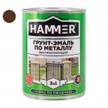 грунт-эмаль по металлу HAMMER 0,9кг шоколадная, арт.ЭК000132857 - фото в каталоге Максидом