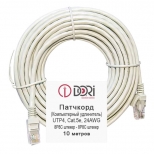 патч-корд DORI UTP4 cat5e литой 10м серый - фото в каталоге Максидом