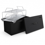 коптильня Smoky Boom BLACK двухярусная с гидрозатвором 53,6х31,6х28,8см сталь 1,5мм - фото в каталоге Максидом