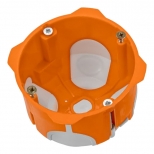 коробка установочная TDM D68х50 мм 2-х компон саморезы пл.лапки IP30 оранжевый - фото в каталоге Максидом