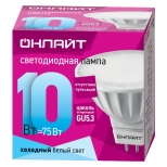 лампа светодиодная ОНЛАЙТ 10Вт GU5.3 230В 750Лм 4000K матовый спот - фото в каталоге Максидом