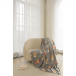 плед Holiday corgi 130x170см серый  флисовый - фото в каталоге Максидом