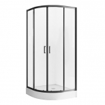 ширма душевая BELBAGNO Uno 90x90x195см 1/4круга черная без поддона ширма душевая BELBAGNO Uno 90x90x195см 1/4круга черная без поддона - фото в каталоге Максидом