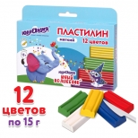 пластилин ЮНЛАНДИЯ Юный Волшебник 12цв 180г со стеком - фото в каталоге Максидом