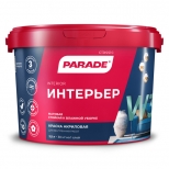 краска акриловая PARADE W3 для стен и потолков белая 2,5л, арт.8311404 - фото в каталоге Максидом